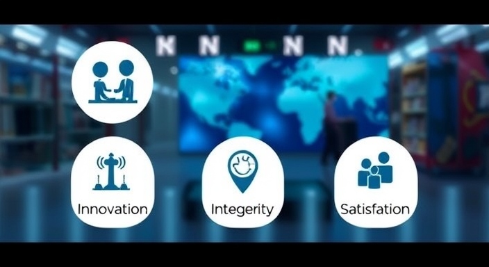 A detailed illustration of the company's values